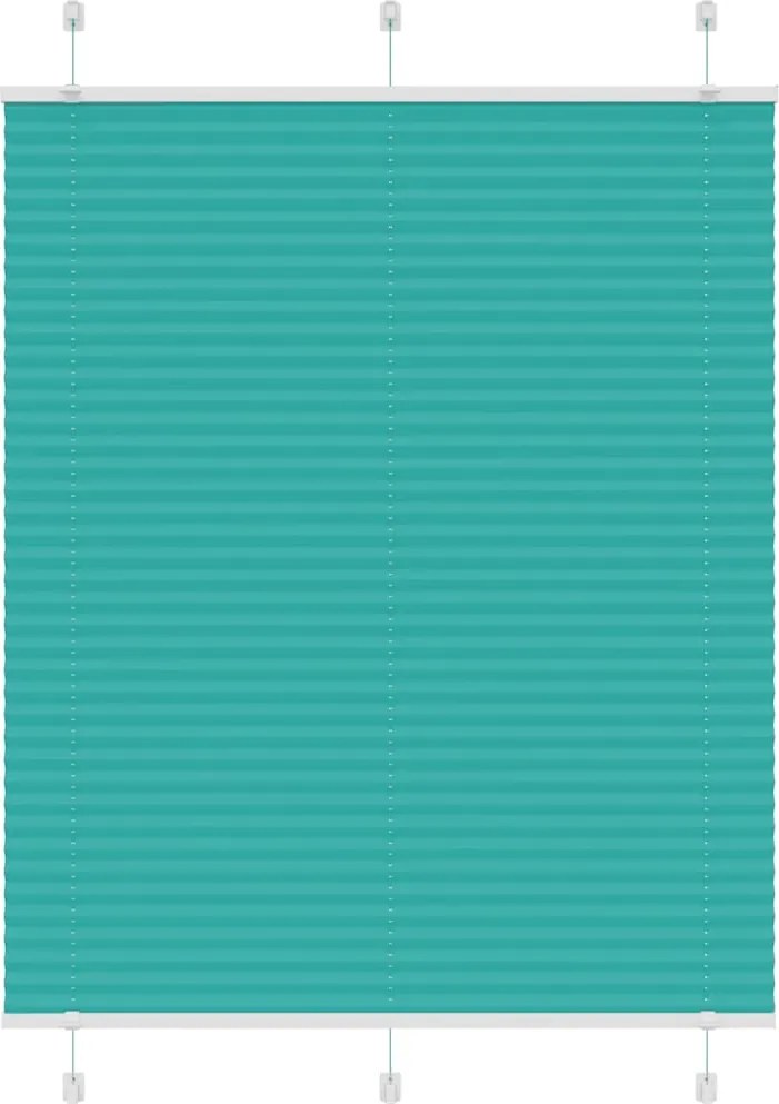 vidaXL Jaluzea plisată verde petrol 105x100 cm Lățime țesătură 104,4 cm