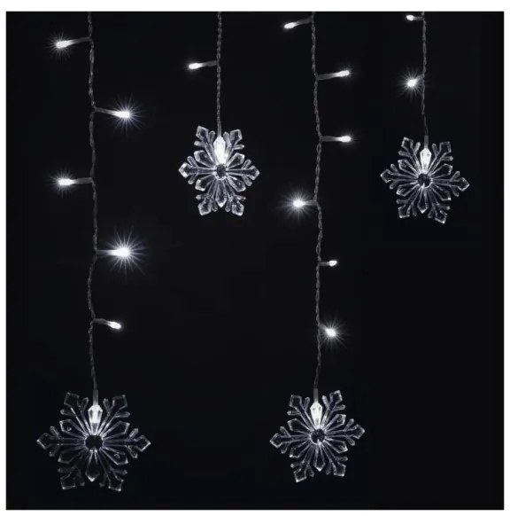 Perdea luminoasă LED de Crăciun 60xLED/1,35W 635x50 cm alb rece