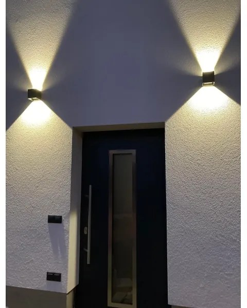 Aplică LED de exterior 2xLED/3W/230V IP54 neagră