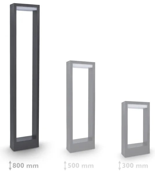 Lampă LED de exterior Brilagi RAGUSA LED/7W/230V 3000/4000/6000K antracit IP54 80 cm