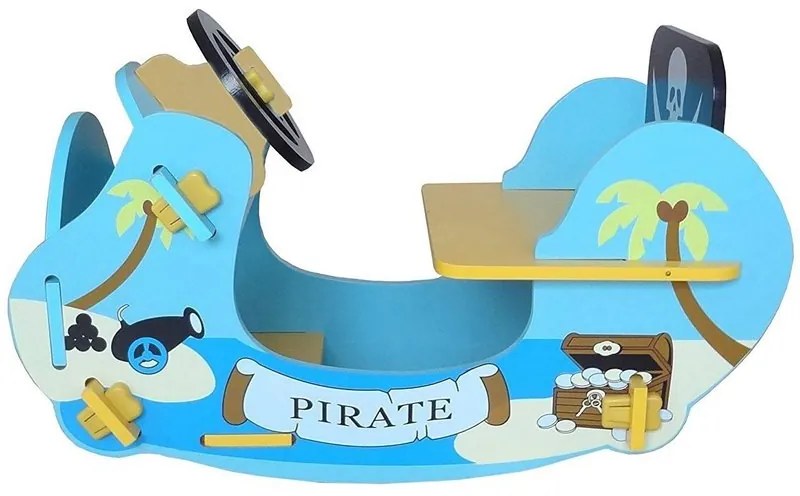 Style - Balansoar din lemn Blue Pirate Boat