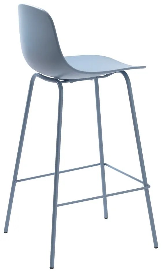 Scaun de bar albastru deschis din plastic (înălțime șezut 67,5 cm) Whitby – Unique Furniture
