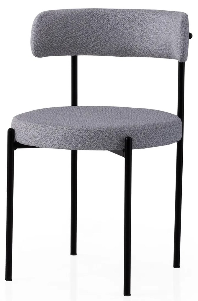 Set 2 buc. scaune bucătărie Gindera (Negru + gri închis). 1127583