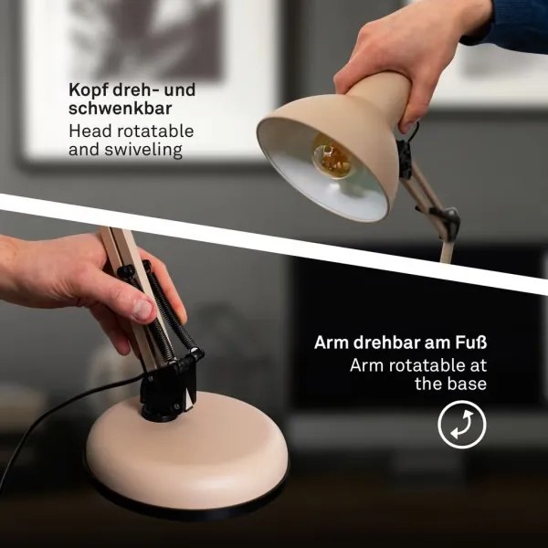 Brilo - Lampă de masă PIXA 1xE14/25W/230V, bej