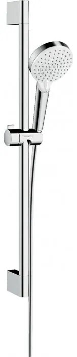 Set de dus, Hansgrohe Crometta Vario Unica, cu para 2 tipuri de jet, furtun si bara 65cm, crom, 26532400