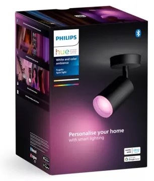 Philips Hue FUGATO LED RGBW spot 1xGU10/4,2W/230V negru dimabil