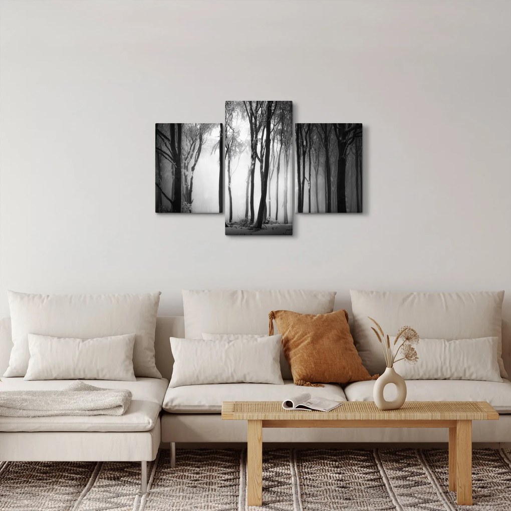 Tablou - Lup în pădurea întunecată (90x60 cm)