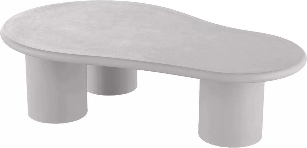 Măsuță de cafea Gisela 130 cm pentru living - gri deschis