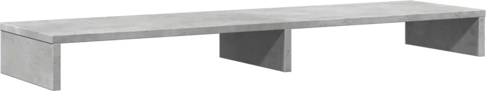 vidaXL Suport de monitor, gri beton, 100x27x10 cm, lemn prelucrat