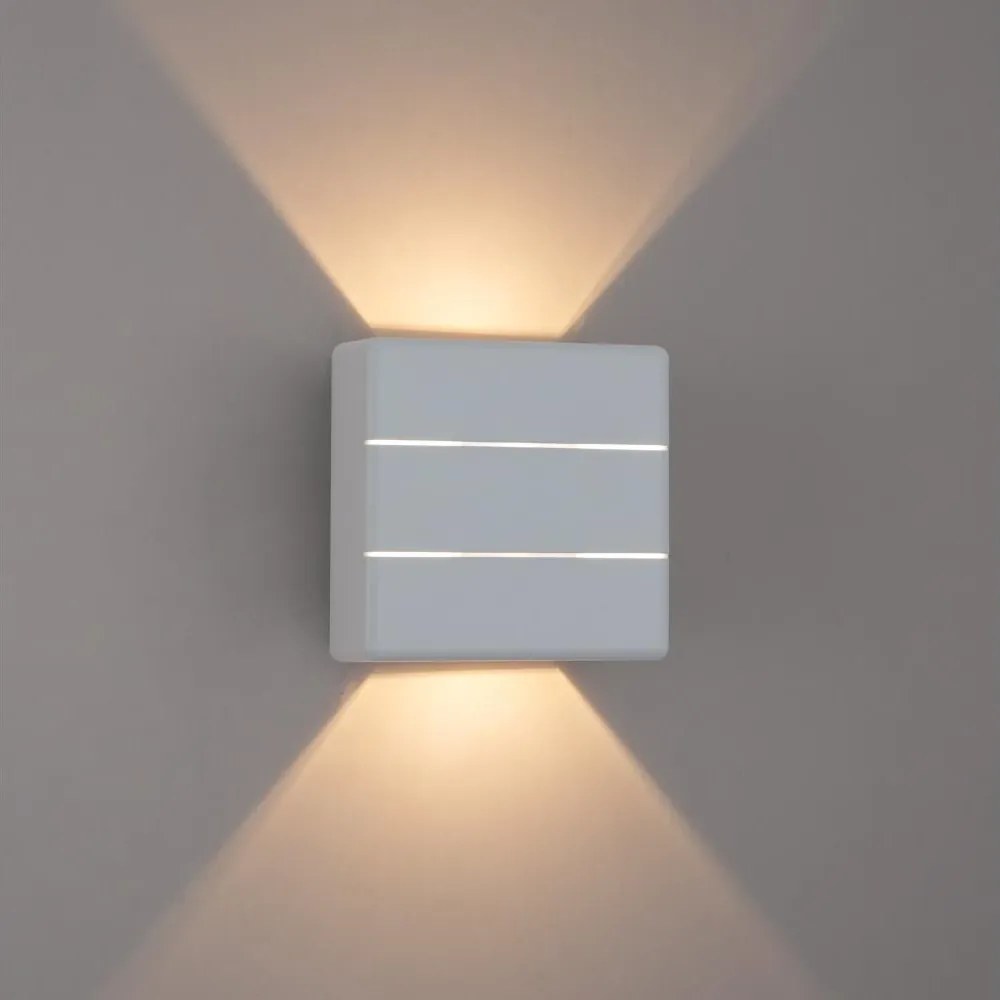 Brilagi - Aplică LED de exterior DOUBLERAY LINE, 6W, 230V, albă, IP54