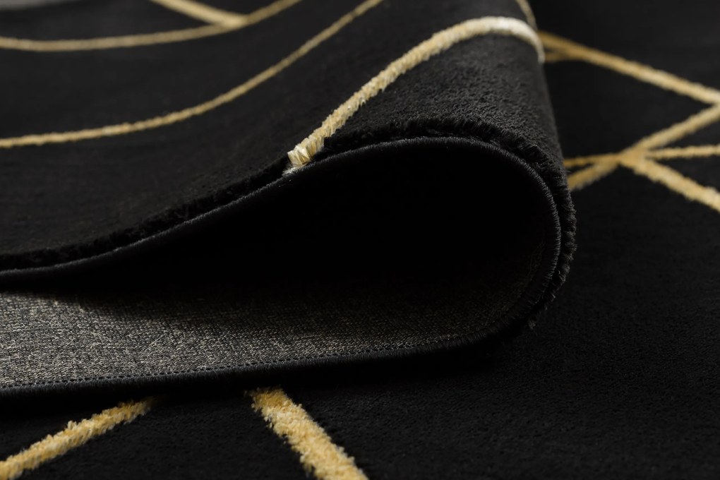 Exclusiv EMERALD covor 1012 glamour, stilat, geometric negru / aur - SECUNDAR-COTATI PRODUSUL