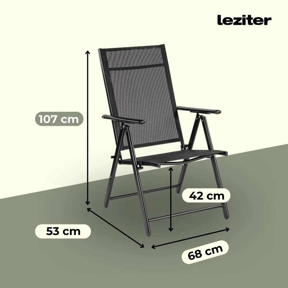 Set mobilier de grădină Tessa 4+1 negru