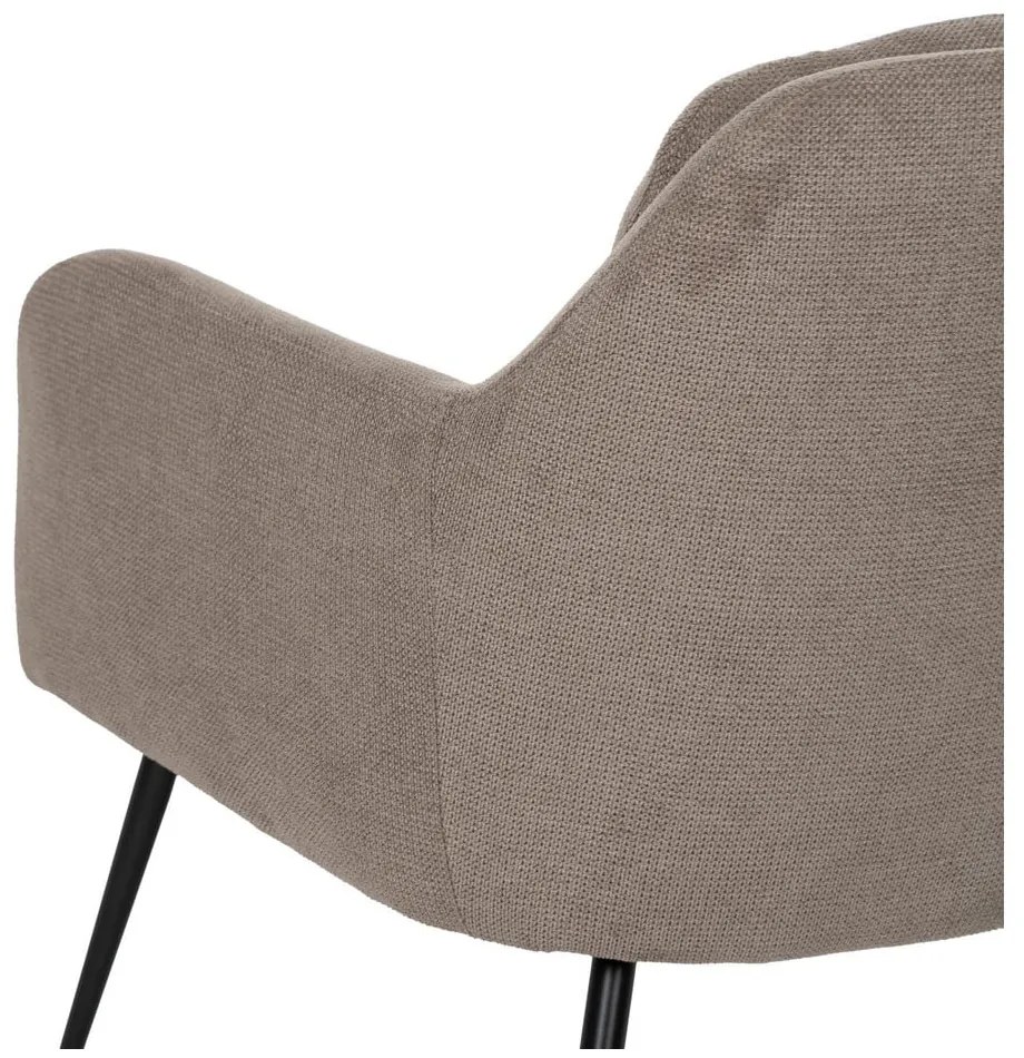 Fotoliu taupe cu tapițerie din chenille Classic – Ixia