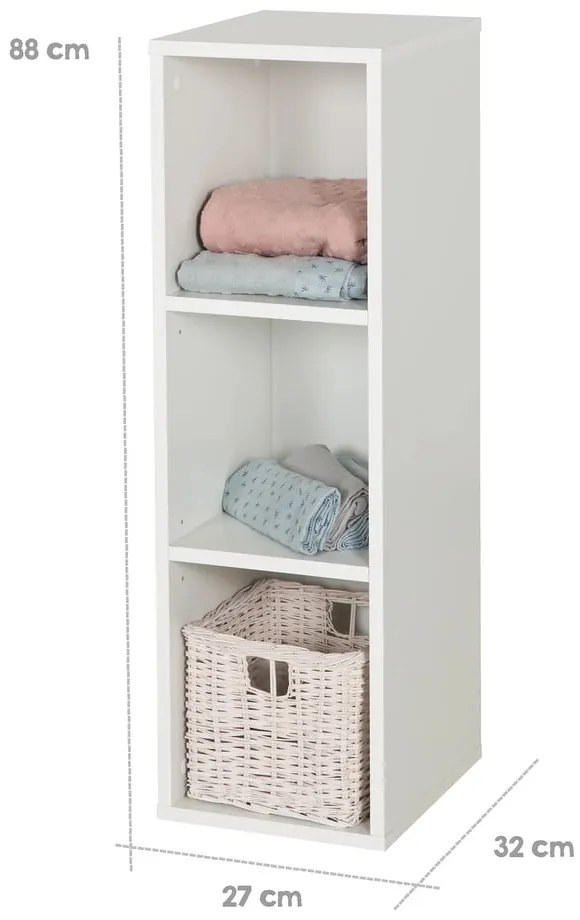 Bibliotecă pentru copii albă 27x88 cm – Roba