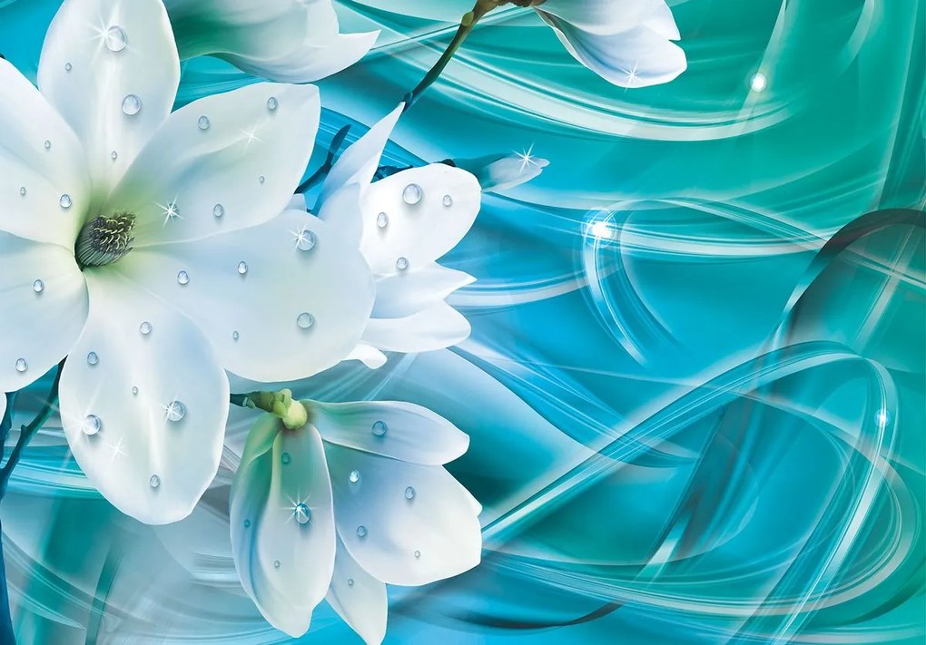 Fototapet - Roua pe floare (152,5x104 cm)