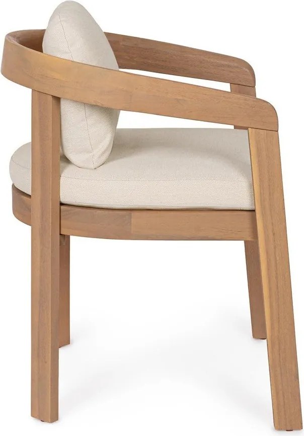 Scaun de grădină în culoare naturală din lemn masiv Pablo – Bizzotto