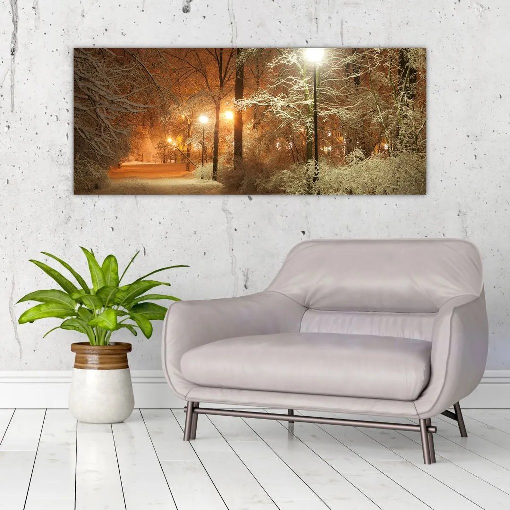 Tablou - Parcul înzăpezit (120x50 cm)
