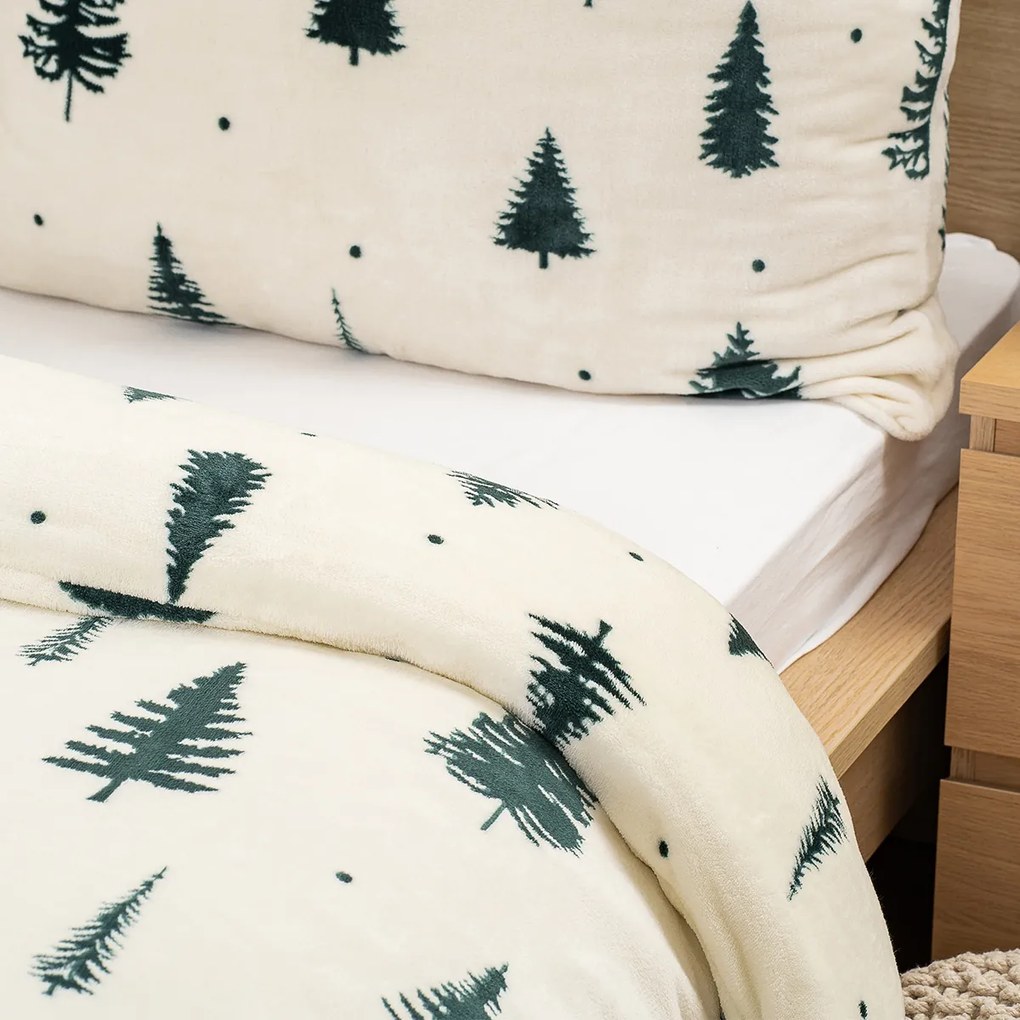 Lenjerie de pat din microflanel 4Home SereneForest, 140 x 200 cm, 70 x 90 cm, 140 x 200 cm, 70 x 90 cm