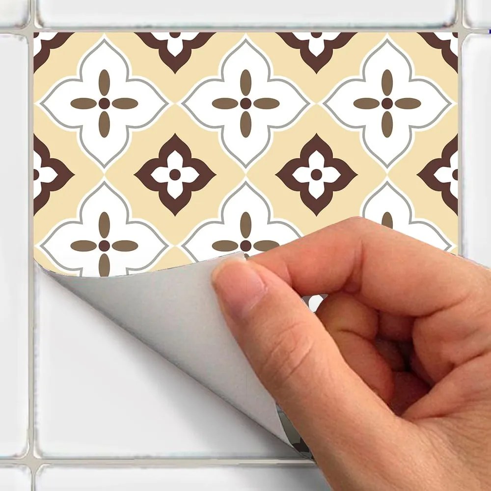 Set de 24 de autocolante de perete Ambiance Kenjito, 15 x 15 cm