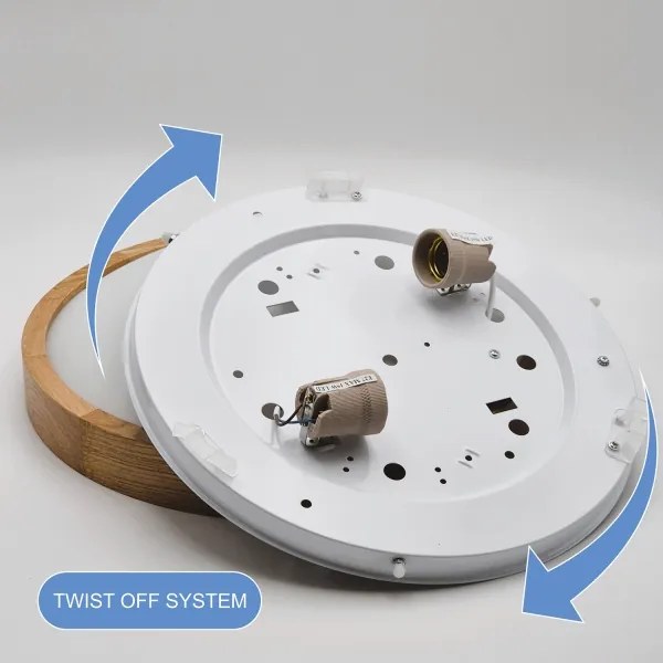 Lustr OAK SLIM 2xE27/60W/230V stejar Ø 37 cm