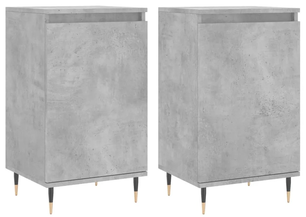 vidaXL Dulapuri, 2 buc., gri beton, 40x35x70 cm, lemn prelucrat