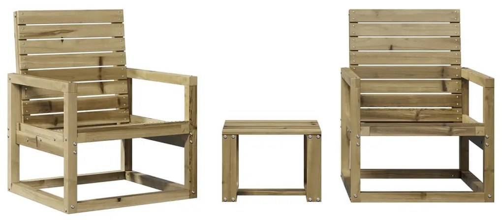 832556 vidaXL Set mobilier de grădină, 3 piese, lemn de pin impregnat