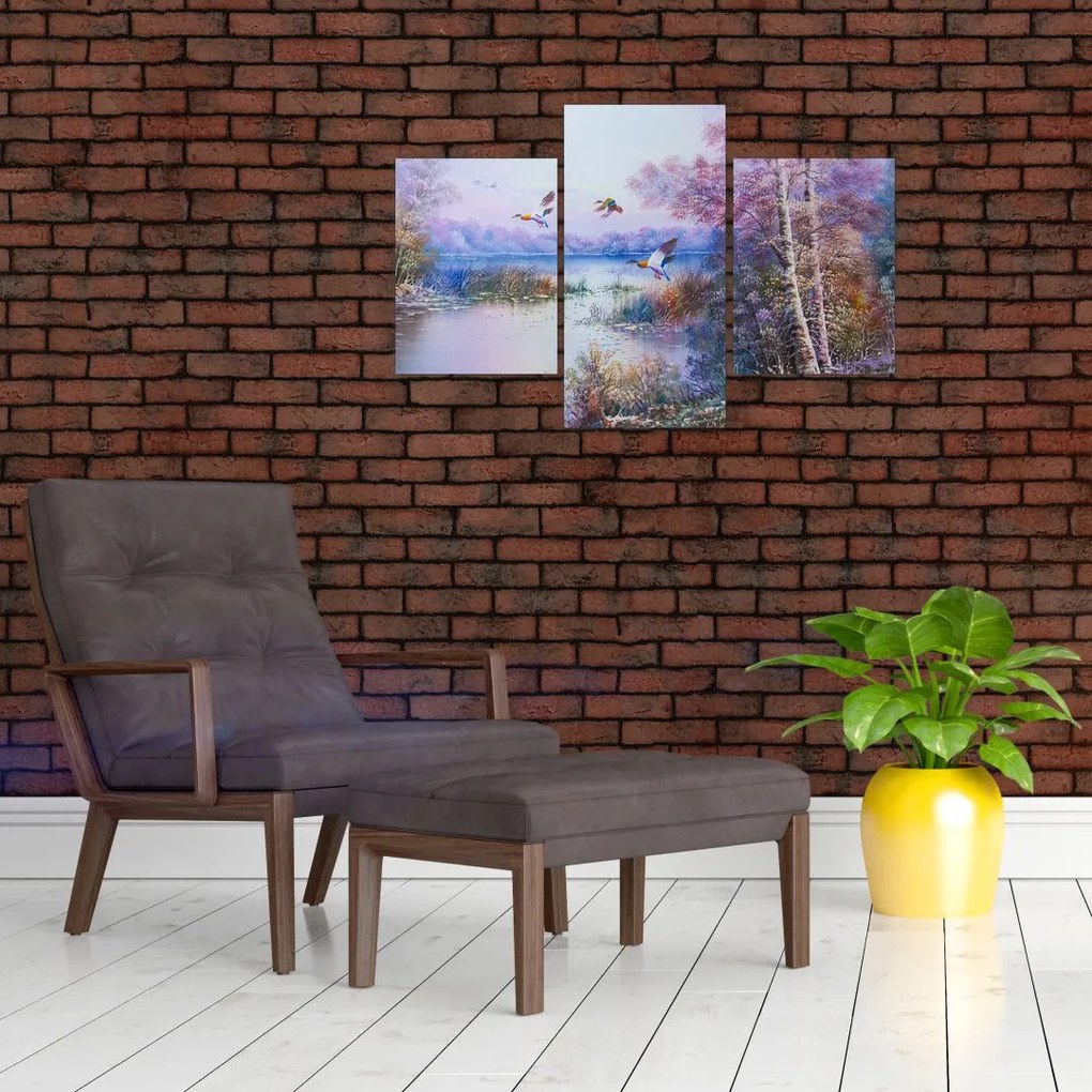 Tablou - Sosirea toamnei, pictură în ulei (90x60 cm)