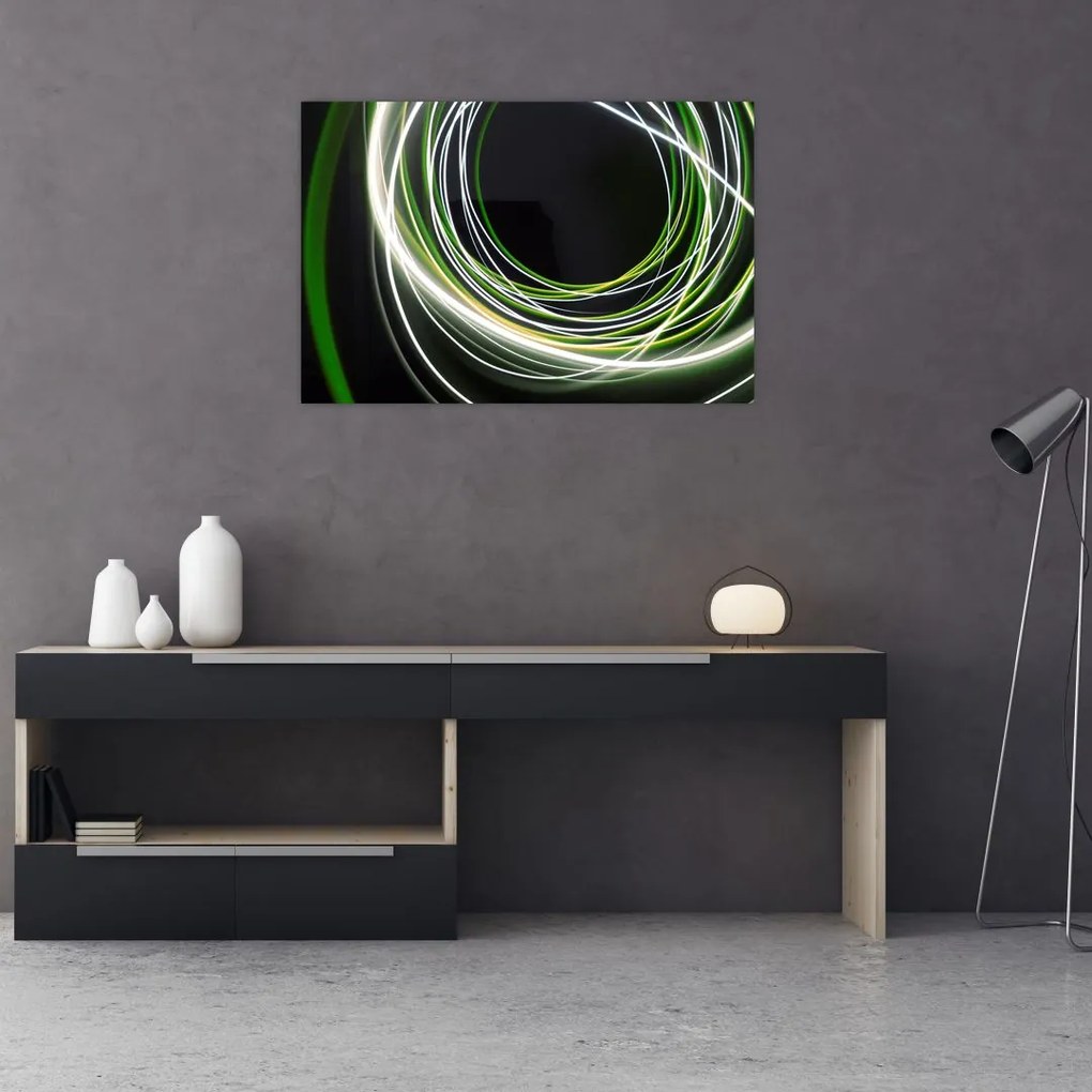 Obraz cu linii verzi (90x60 cm)