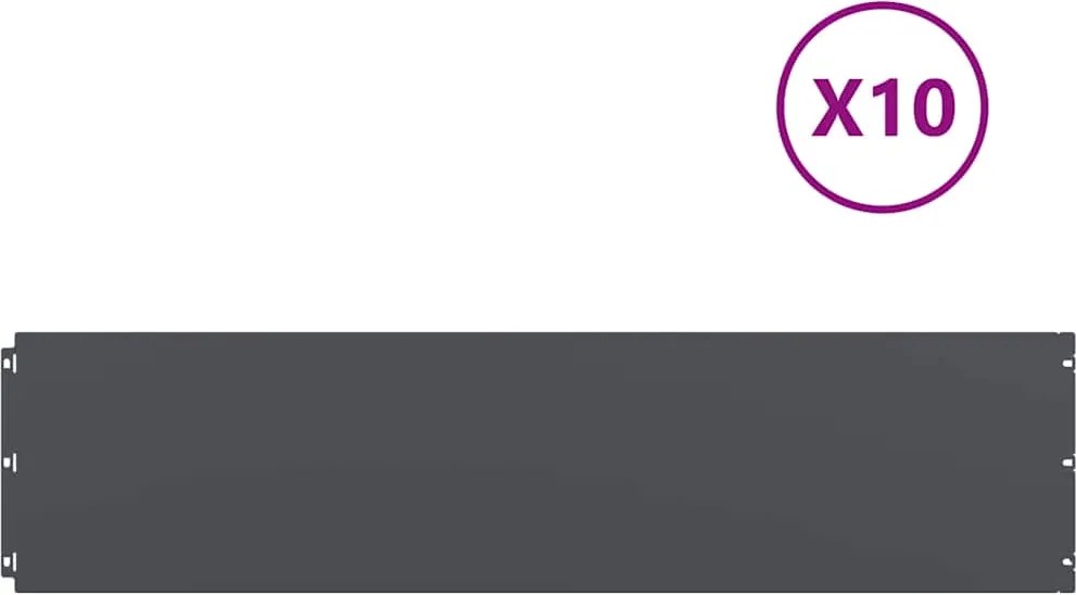 vidaXL Borduri de gazon 10 buc Antracit 25x103 cm Oțel laminat la rece