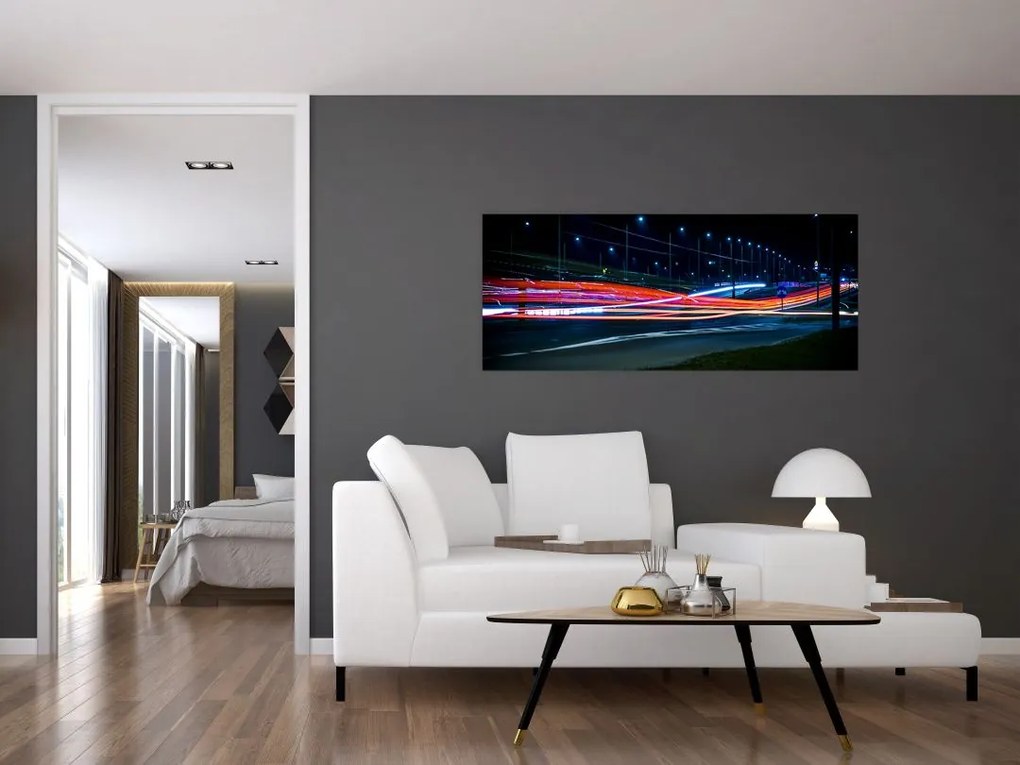 Tabloul orașului nocturn (120x50 cm)