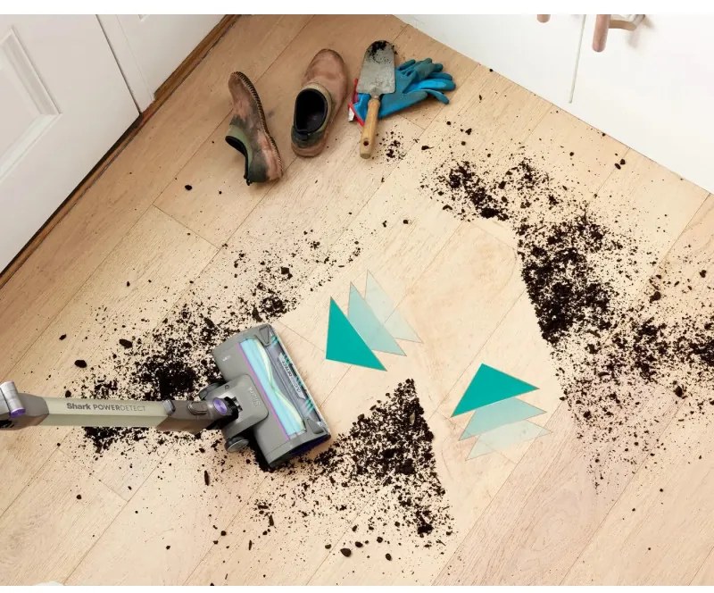 Aspirator vertical Shark IP3251EUT, 380W, 0.7 L, PowerDetect, Brat rabatabil, Autonomie 70 min, Gri/Violet