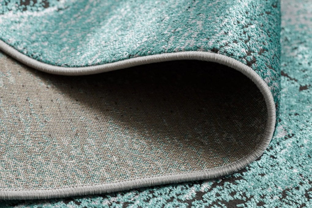 Covor DE LUXE modern 634 Cadru vintage - structural verde / antracit