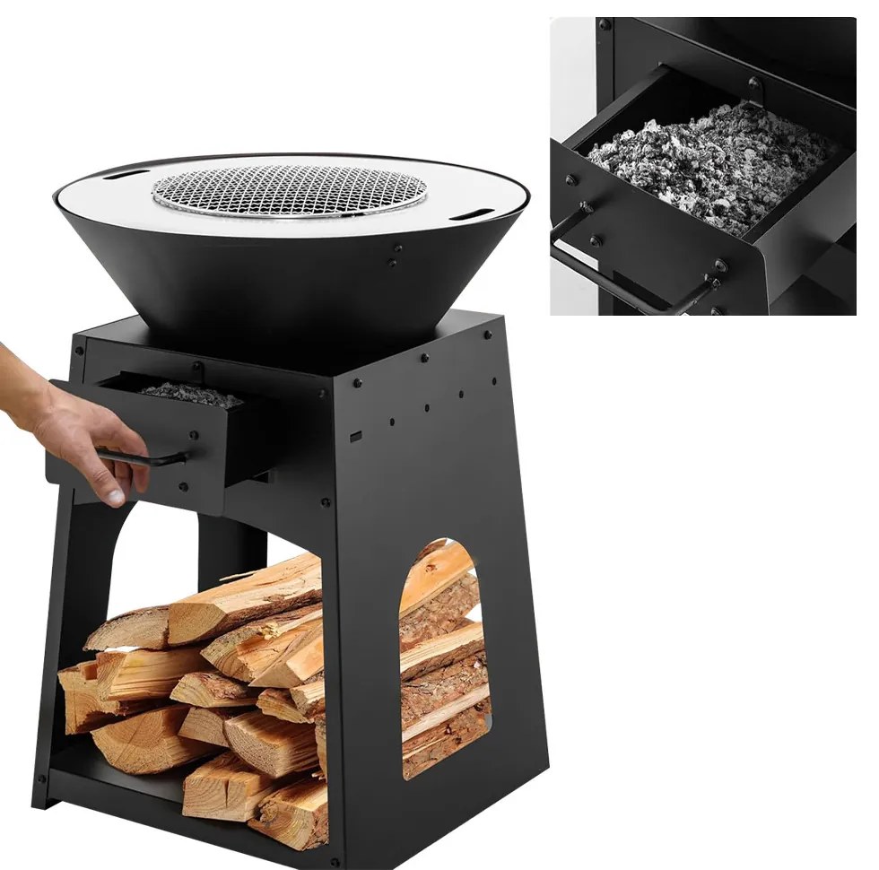 Grătar de grădină cu spațiu de depozitare