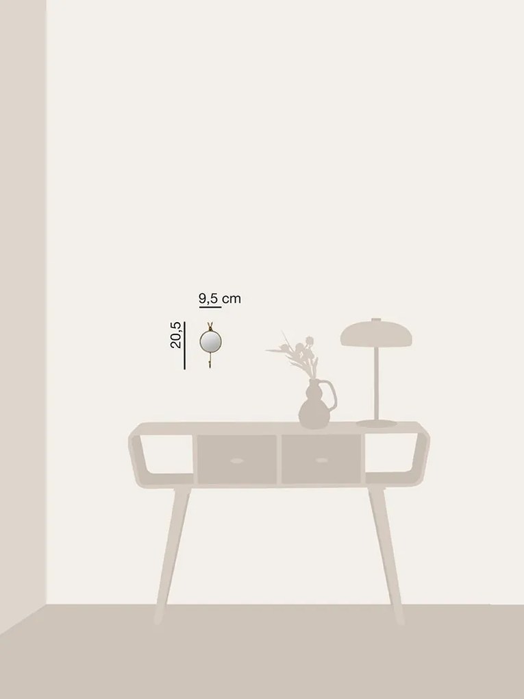 Agatatoare cu oglinda, din metal, Rabbit