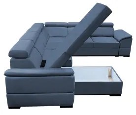 Colțar extensibil universal în U cu spațiu de depozitare GRANADA, albastru