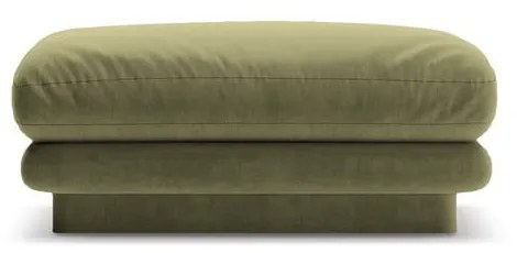 Taburet verde deschis cu tapițerie din catifea Torino – Micadoni