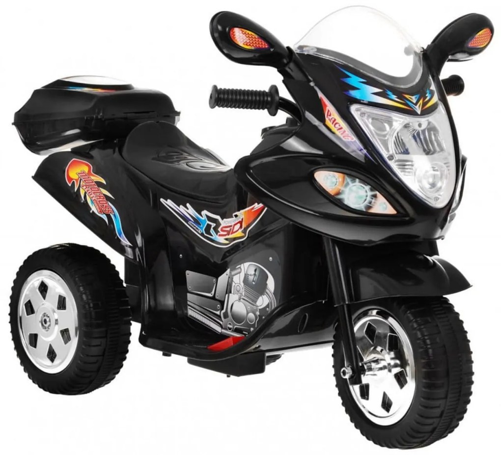 Motocicleta Electrica cu Acumulator Pentru Copii NOVOKIDS™ Moto Classico 88, 3-6 ani, Max 25 kg, Cu Melodii si Lumini, Trotineta Electrica, 3 Roti,