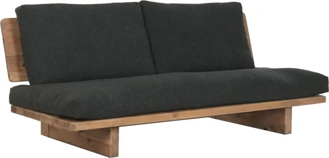 Canapea 3 locuri din stofa si lemn de pin " Black Aged