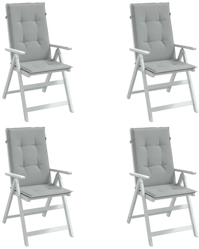 vidaXL Perne scaun cu spătar înalt 4 buc. melanj gri 120x50x4cm textil