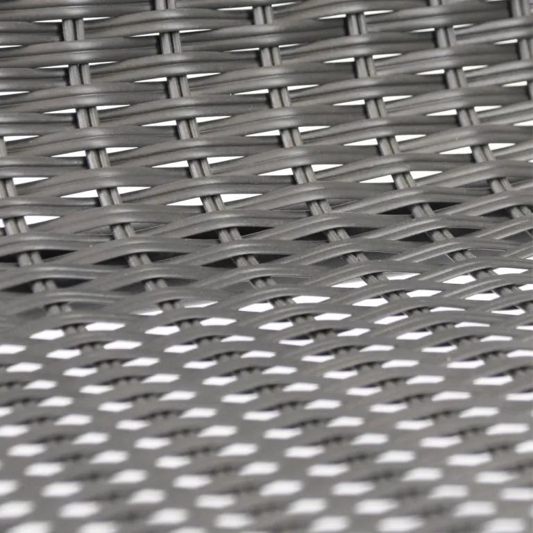 Set de scaune bistro de grădină, stivuibile, gri, 4 buc