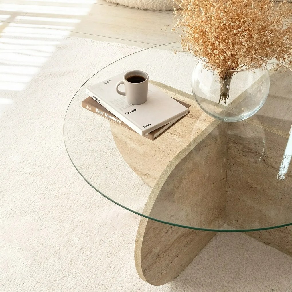 Măsuță de cafea Bubble Travertine