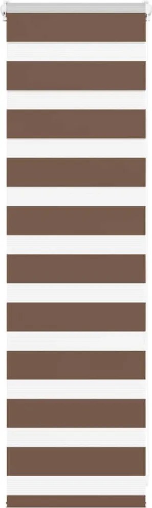 vidaXL Jaluzea tip zebra maro lățime țesătură 40,9 cm poliester