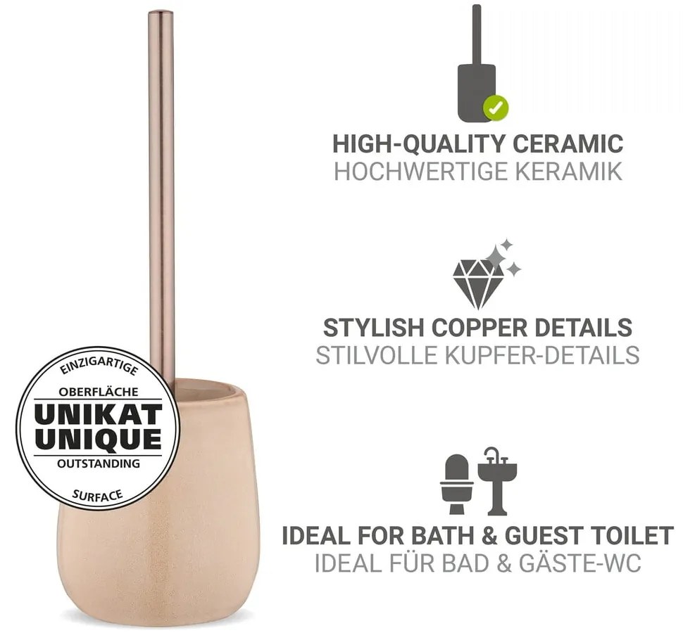 Perie de WC bej din ceramică Sirmione – Wenko