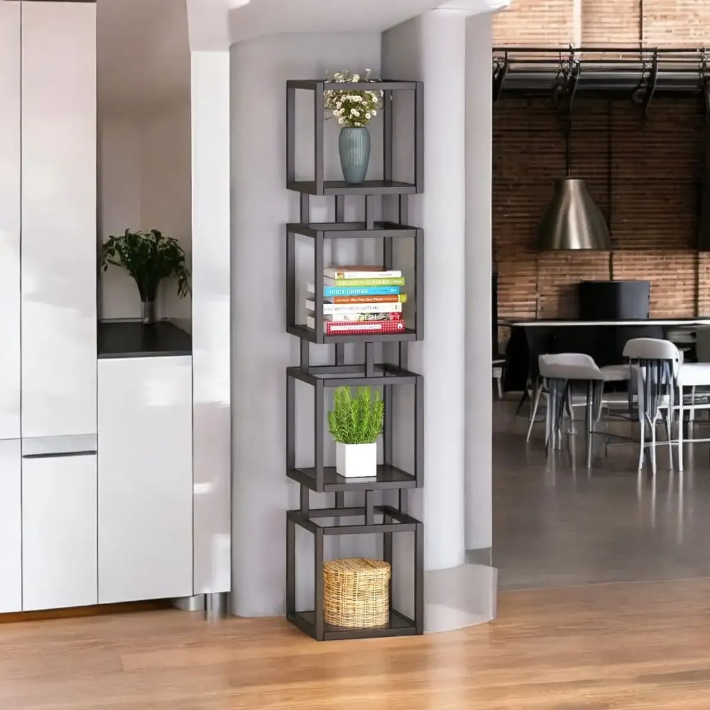 Biblioteca Art din metal culoare negru 150 cm