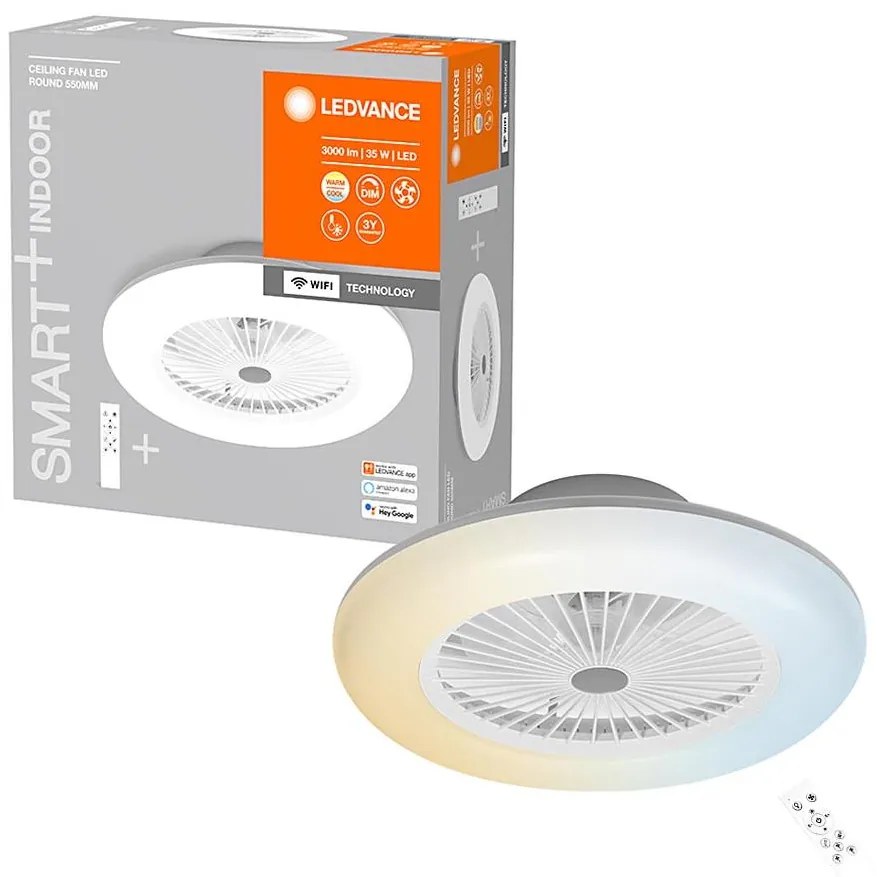 Plafonieră LED dimabilă cu ventilator Ledvance SMART+ LED/35W/230V Wi-Fi + telecomandă
