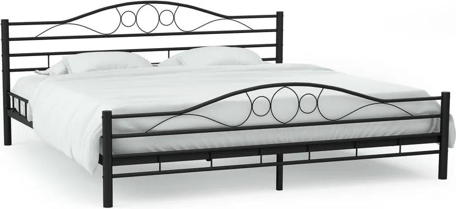 Cadru de pat, bază de șipci, 180 x 200 cm, metal, design curbat