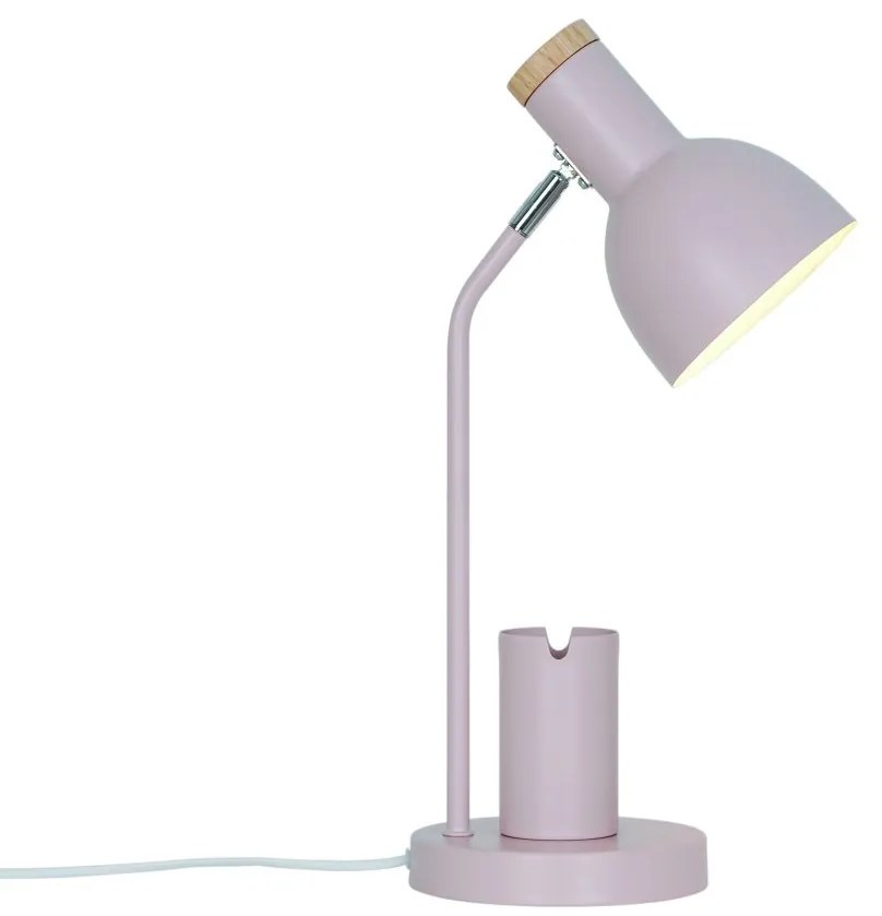 Lampa de birou camera copii cu suport telefon si pixuri, Devone roz