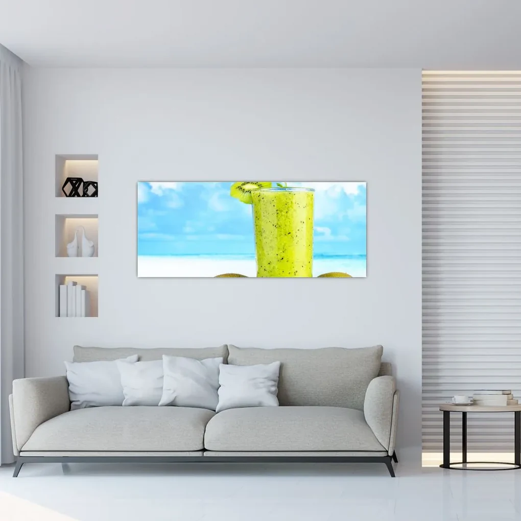 Tablou - smoothie kiwi (120x50 cm), în 40 de alte dimensiuni noi