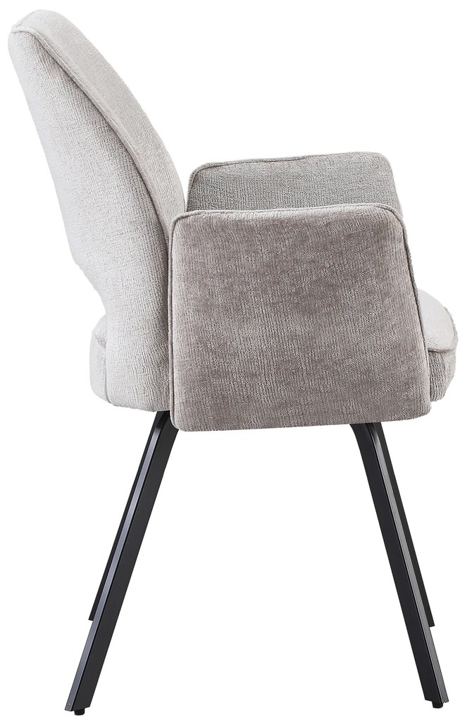 MAZZONI EXPORT TULIP Bej Închis (material textil UF980-03) - SCAUN MODERN TAPIȚAT CU COTIERE PENTRU SUFRAGERIE/LIVING/BIROU LOFT