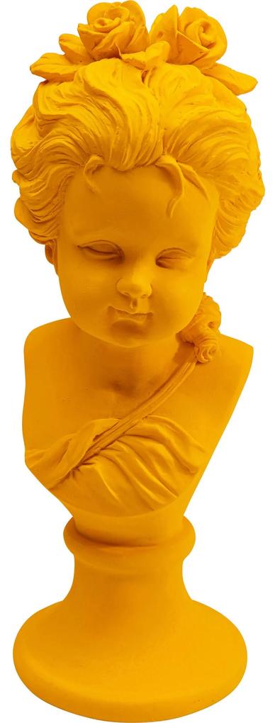 Figurina decorativa galbena Pop Duchess 11x27 cm